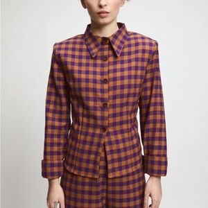 Rita Row Utah Shirt Purple plaid